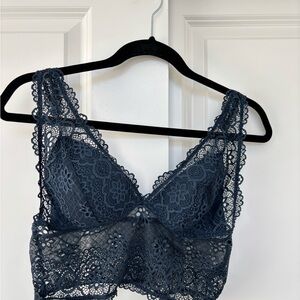 Top Shop Navy Blue Lace Bralette